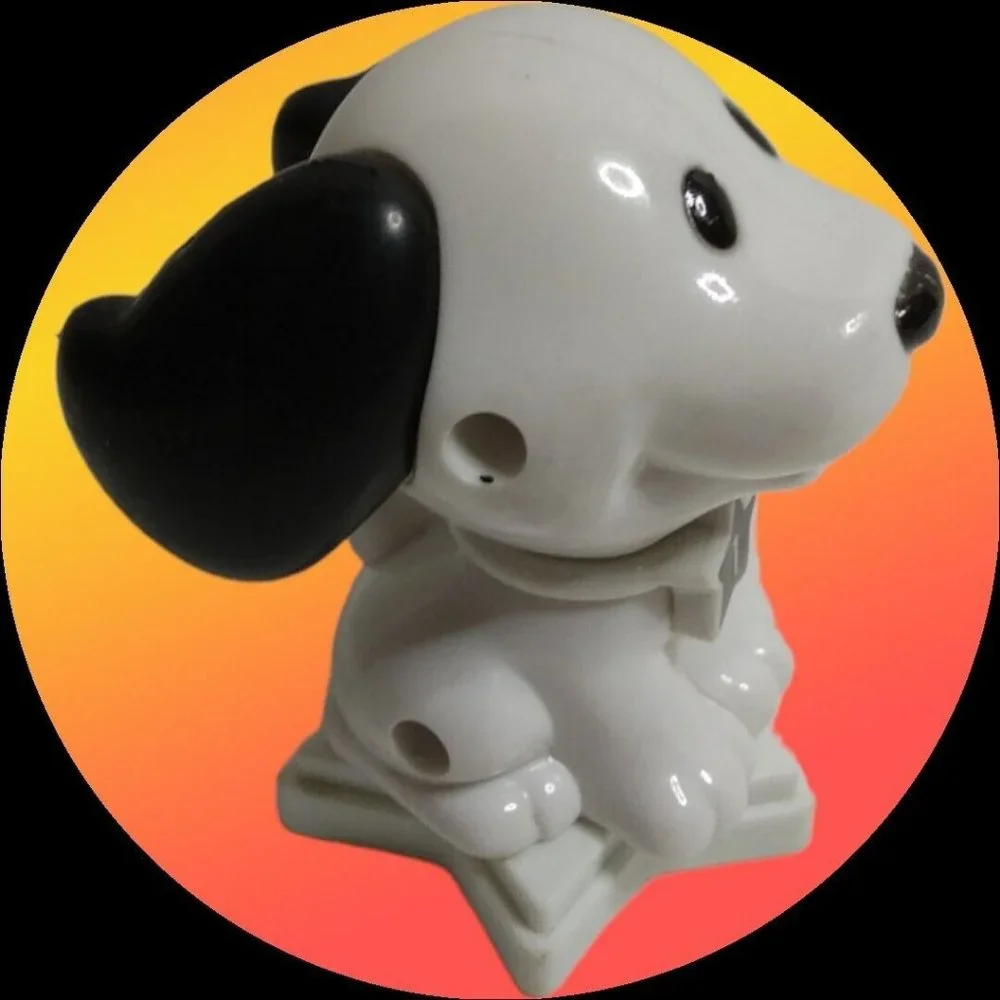 Cake Decoration Snoopy White Dog Collar Says #1 Action‎ Figure